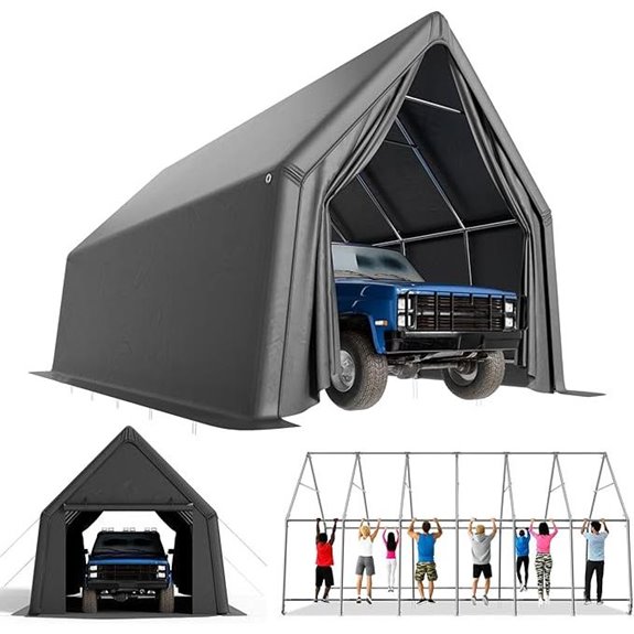 Portable Metal Garage Carport Shelter (13x24 FT)