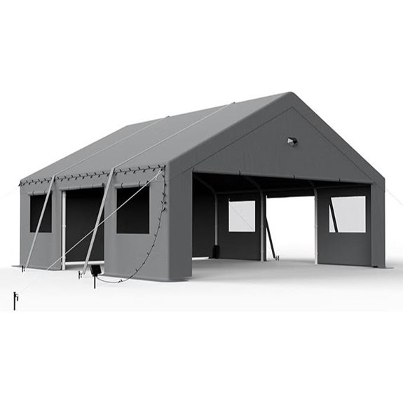 20x20 Heavy Duty Carport with Side Doors