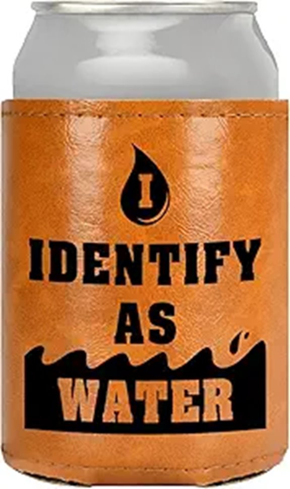 Leather Can Cooler Stocking Stuffer Gifts for Men and Women