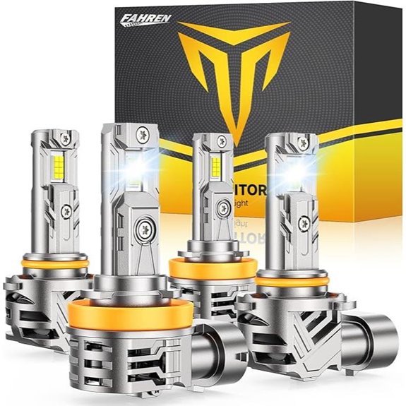 FAHREN H11/H9/H8 9005/HB3 LED Bulb Set (4 Pack)