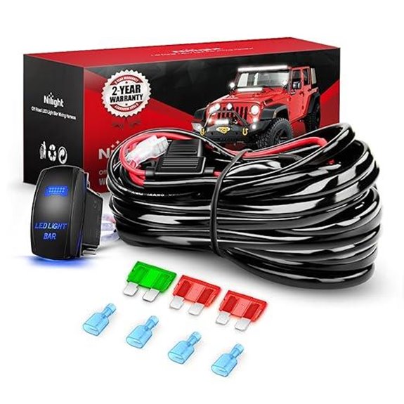 Nilight LED Light Bar Wiring Harness Kit