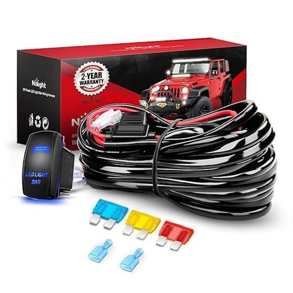 Nilight 10014W LED Light Bar Wiring Harness Kit