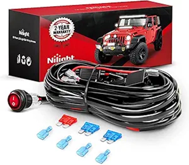 Nilight LED Light Bar Wiring Harness Kit (NI-WA 06)