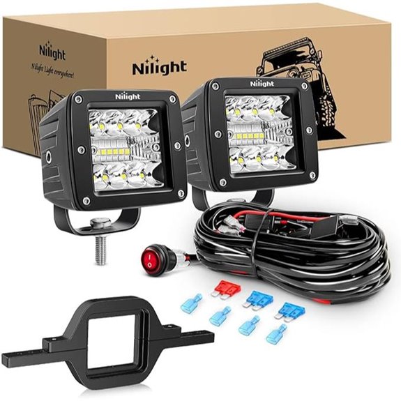 Nilight 2Pcs 3-Inch LED Pods with Mounting Brackets