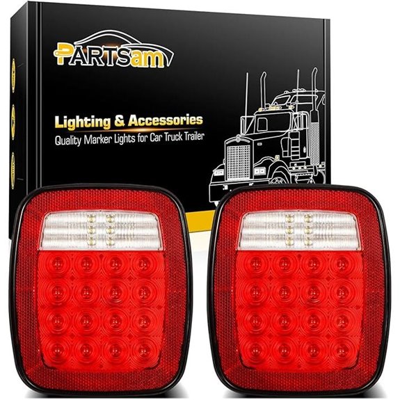 Partsam 38 LED Trailer Brake & Backup Lights (2-Pack)