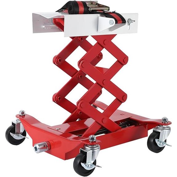 Low Profile 450 LBS Transmission Jack with Safety Straps