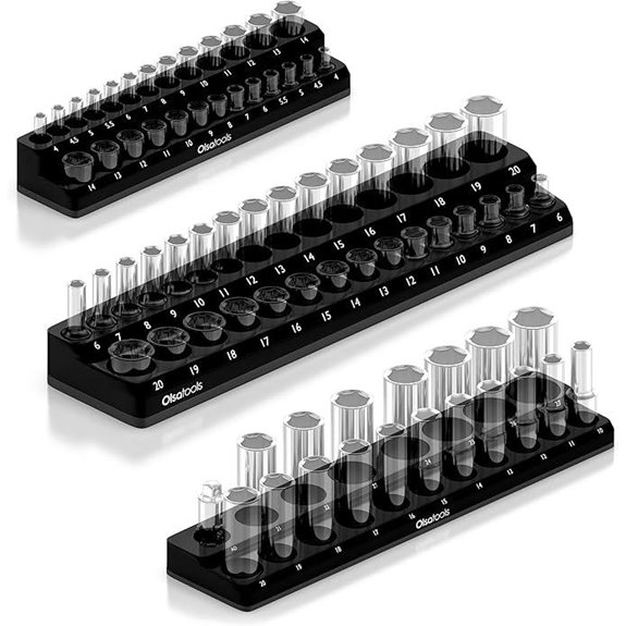 Olsa Magnetic Socket Organizer Set (3-Piece)