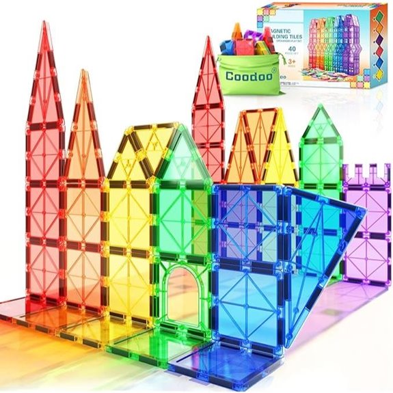 Coodoo Magnetic Blocks STEM Toy for Kids 40PCS