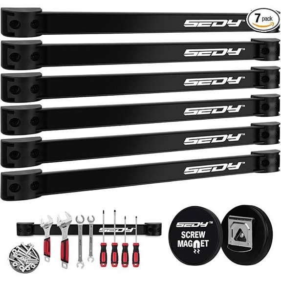 SEDY 7-Piece Magnetic Tool Organizer Wall Mount