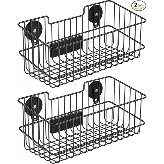 ULIBERMAGNET Magnetic Wire Mesh Basket Organizer (2 Pack)