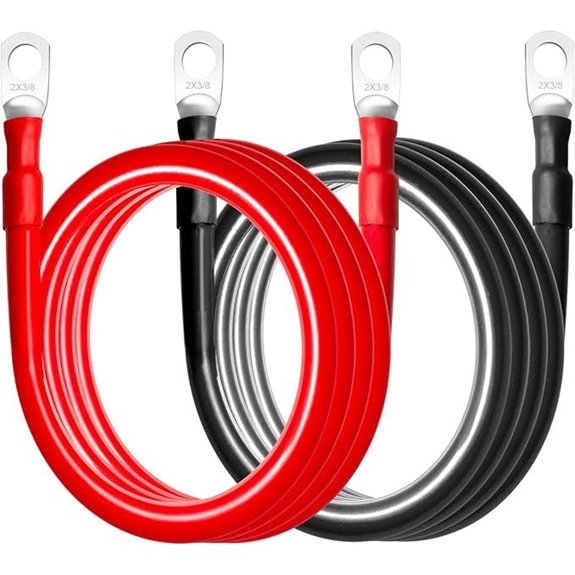 MILAPEAK 2 AWG Battery Cable Set for Marine and Auto