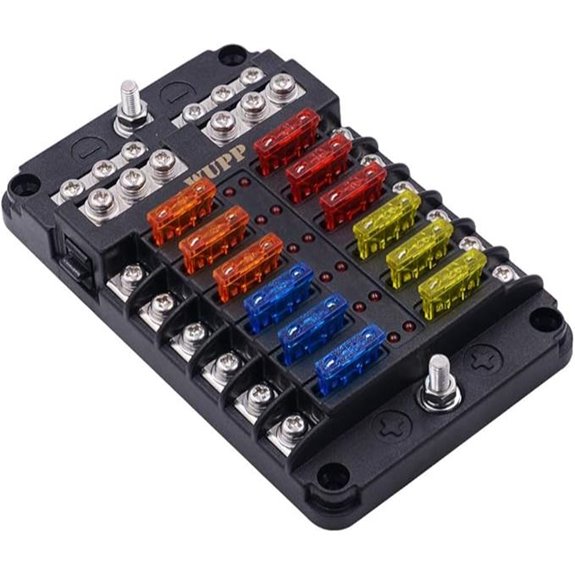 marine fuse panel with leds