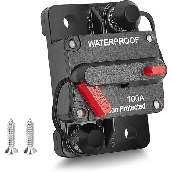 RED WOLF Waterproof 100A Marine Circuit Breaker