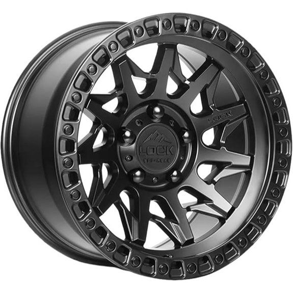 Lock Offroad Lunatic 17x9 6x139.7-12et 106.2 Matte Black W/Matte Black Ring