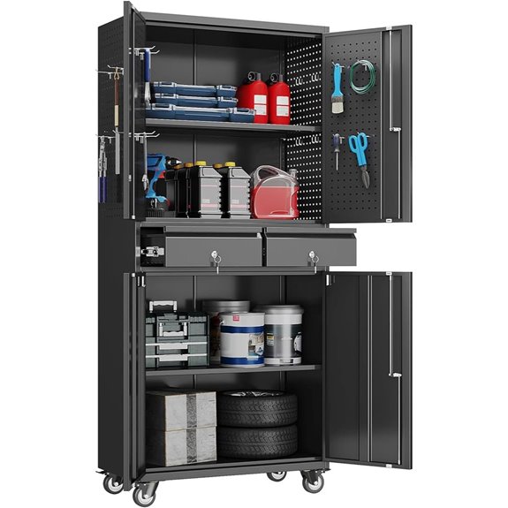 Metal Garage Storage Cabinet with Drawers and Shelves