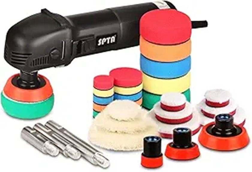 SPTA Mini Rotary Buffer Polishing Kit with Pads