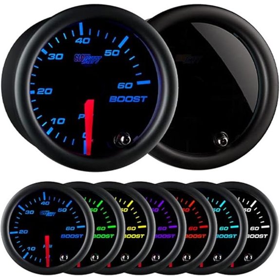 GlowShift 7-Color 60 PSI Turbo Boost Gauge Kit
