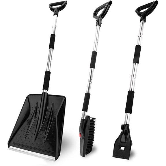 OCGIG 3-in-1 Portable Snow Shovel Kit