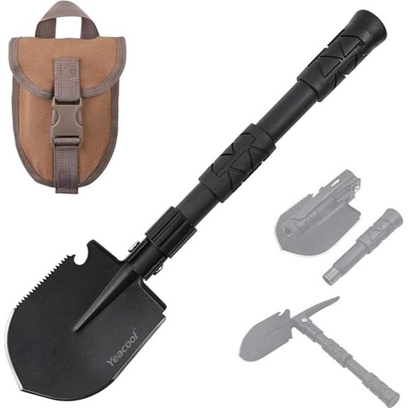 Multi-Tool Folding Survival Shovel for Camping and Emergencies