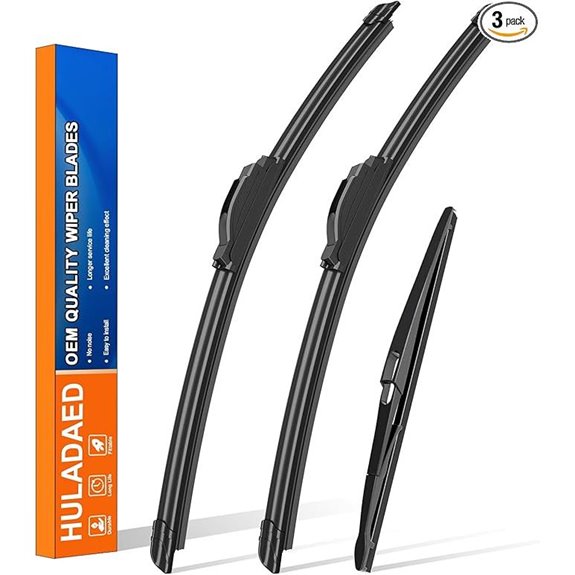 HULADAED 3-Pack Silicone Windshield Wipers for Nissan