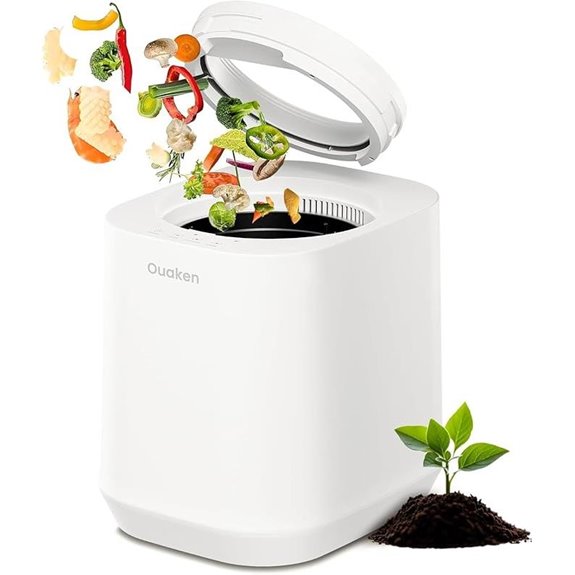 Electric Kitchen Composter Odorless Auto-Cleaning Indoor Food Waste