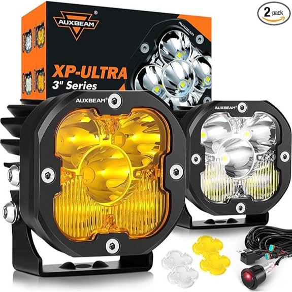 Auxbeam 3-Inch 80W Offroad LED Ditch Lights (Pair)