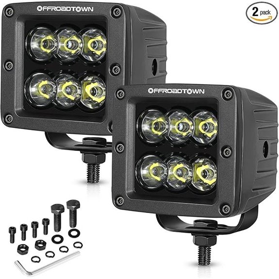 OFFROADTOWN 3 LED Pod Lights 2PCS for Offroad