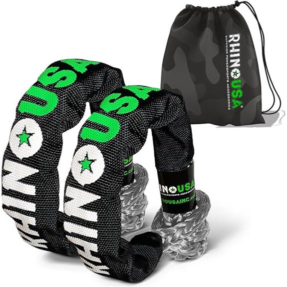 Rhino USA Soft Shackle Rope 2-Pack for Offroad Recovery