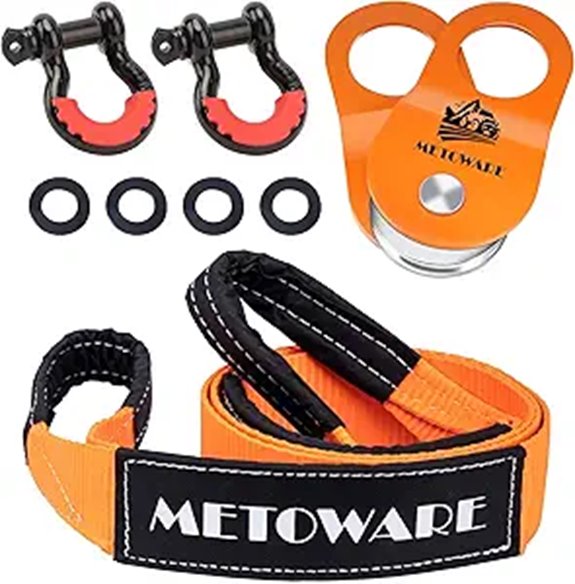 METOWARE Offroad Recovery Kit with Winch and Shackles