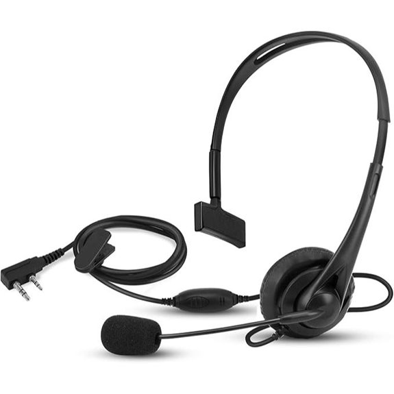 SAMCOM Over-Ear Walkie Talkie Headset with Boom Mic