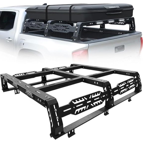 Overland Full Size Truck Bed Rack with LED Lights