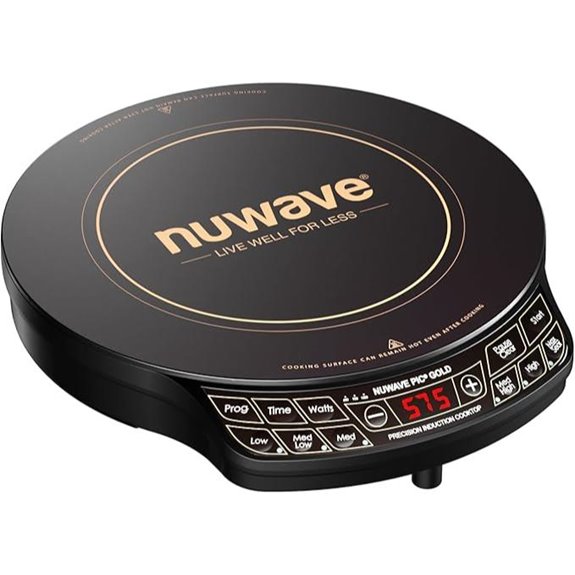 Nuwave Induction Cooktop Gold 12” Portable 3 Wattage