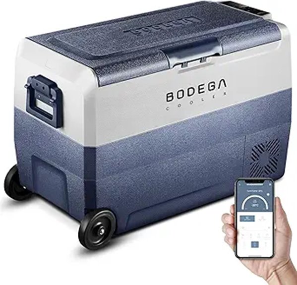 BODEGACOOLER 12V Car Refrigerator 53 Quart Portable Cooler