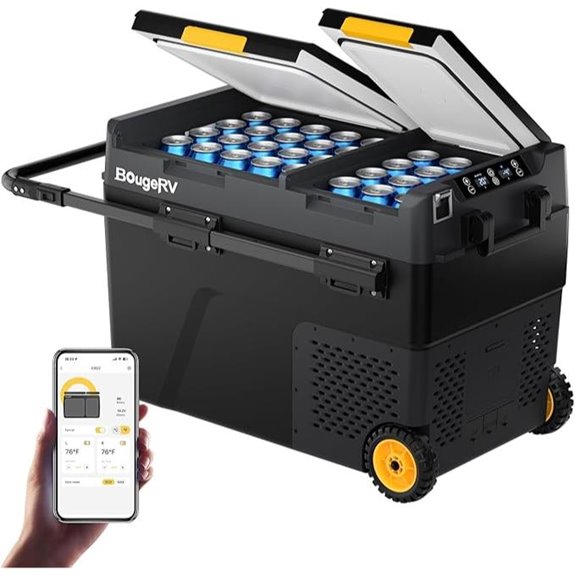 BougeRV 12V Portable Car Refrigerator with App Control