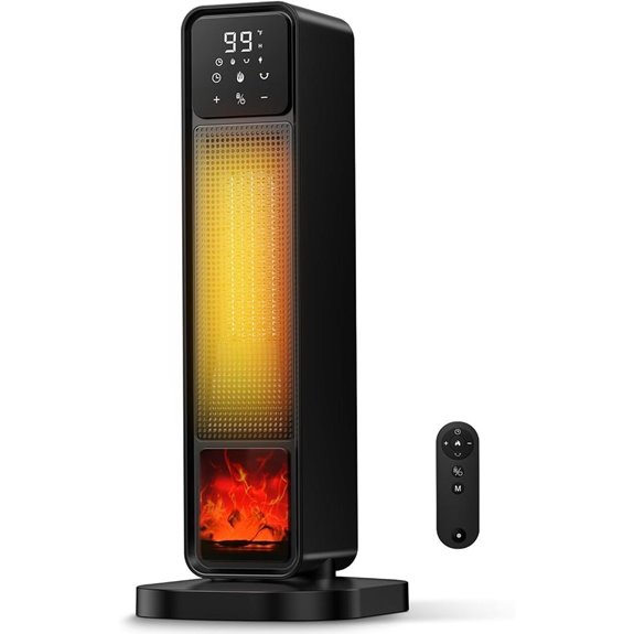 Portable 1500W Space Heater with Remote and Timer
