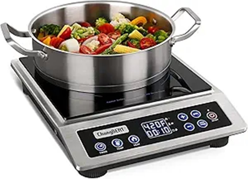 ChangBERT 1800W Portable Induction Cooktop with Precise Control