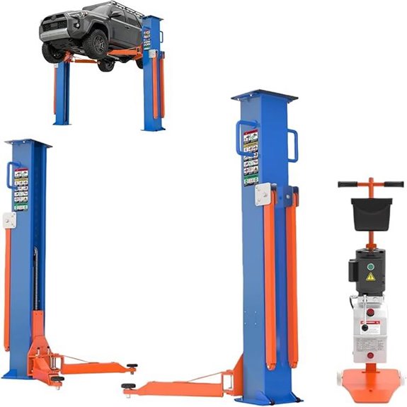 Portable 2-Post Car Lift 8,000 LB Garage Auto Lift