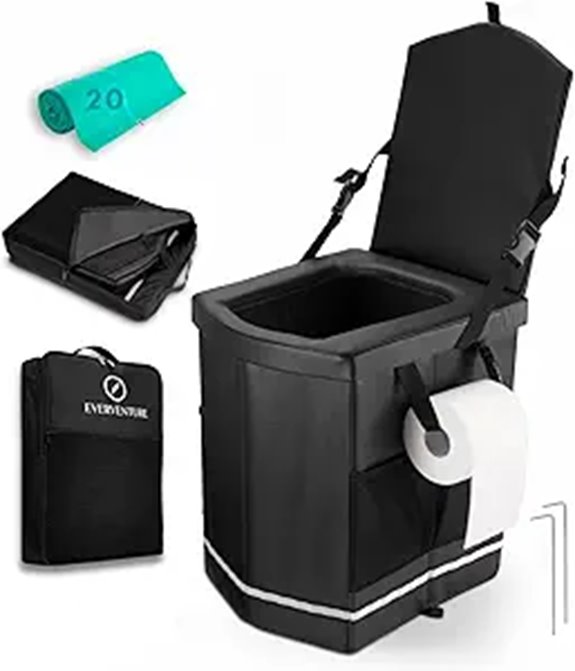 XL Portable Toilet for Adults with Compostable Bags