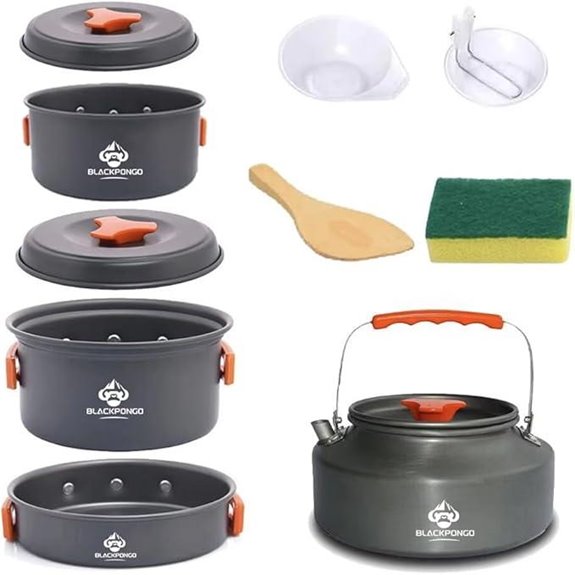 Camping Cookware Mess Kit for Backpacking