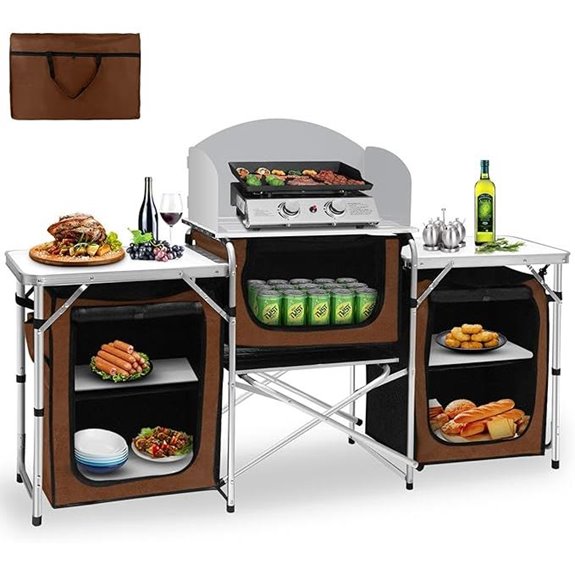 portable camping kitchen table