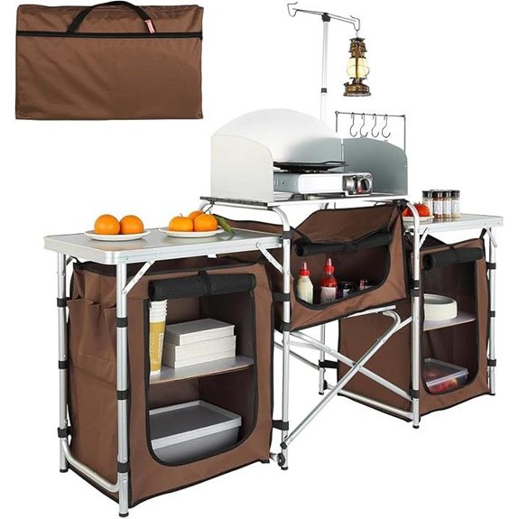 portable camping kitchen table