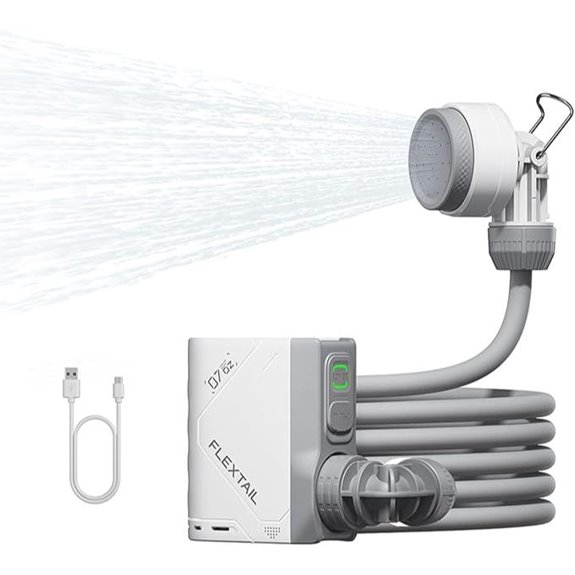 FLEXTAILGEAR Portable Camping Shower with Pump