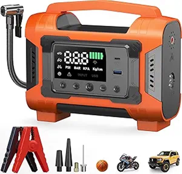 Portable Jump Starter with Air Compressor