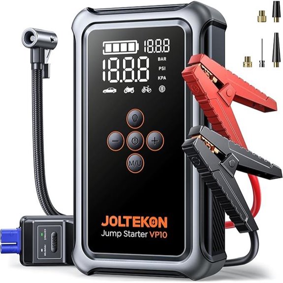 Portable Jump Starter with Air Compressor and Tire Inflator