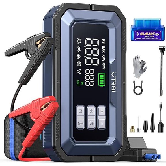 UTRAI Jump Starter with Air Compressor and Scanner