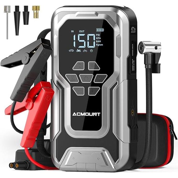 Acmount Jump Starter with Air Compressor and LCD