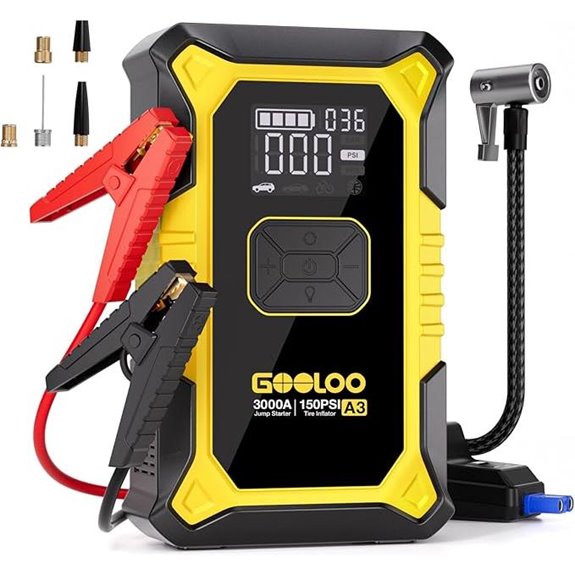 GOOLOO A3 Jump Starter with Air Compressor