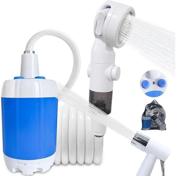 Rechargeable Portable Camping Shower with Digital Display