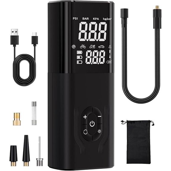 Portable 180PSI Tire Inflator with Digital Gauge