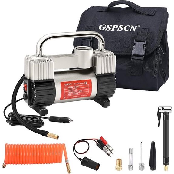 GSPSCN Double Cylinder Tire Inflator with Portable Bag